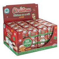 RMS VÁNOČNÍ SAMOLEPKY, 50 KS, 5 VZORŮ_hamashop