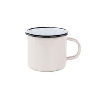 hrnek d 8cm HL 0,35l bílý/černý smalt