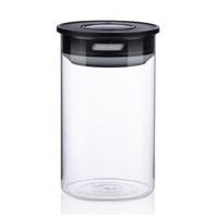 ALPINA Skleněná dóza 16,5 cm černá ED-224194cern