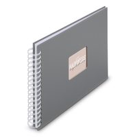 Hama album klasické spirálové FINE ART 28x24 cm, 50 stran, kamenná šedá, bílé listy