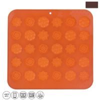 forma kytičky 30-silikon 21x20,5x1,5cm, oranž