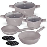 BERLINGERHAUS Sada nádobí s titanovým povrchem 10 ks Taupe Collection BH-8110