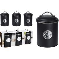 EXCELLENT HOUSEWARE Dóza s víkem na potraviny kovová sada 3 ks KO-C80601960