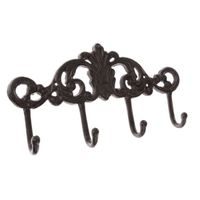 věšák 4háčky, 31x14,5x4,3cm, LITINA, kov