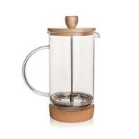 konvice 0,40l CORK, COFFEE MAKER, sklo/NR/bambus