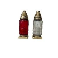 svíčka hřbit. 19,5cm, s víčkem, mix barev, 24hod