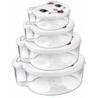 box-sada 4ks-ZOO, KOČKA, svačina, (0,75 0,50 0,30 0,20l), plast