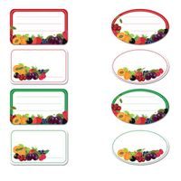 TORO NÁLEPKY NA ZAVAŘ.SKLENICE, DEKOR OVOCE, 96KS_hamashop