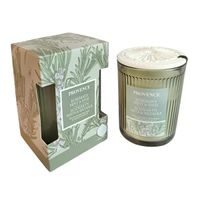 Provence SVÍČKA VE SKLE ZELENÁ BYLINKY 7.9X10.6CM 230G_hamashop