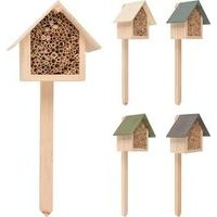 domeček hmyzí HOTEL cm, zápich, 4 dekory, dřevo