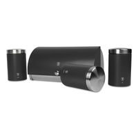 BERLINGERHAUS Chlebník a sada dóz na potraviny 4 ks Antracit Collection BH-6738