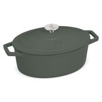 BERLINGERHAUS Pekáč litinový s poklicí 30 cm Matte Green Collection BH-6545