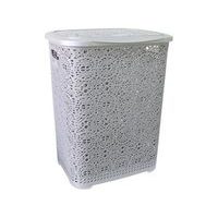 koš 65l na použ. prádlo šedý MONACO, 45x38,v.57cm, plast