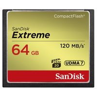 SanDisk Extreme CF 64 GB 120 MB/s zápis 85 MB/s UDMA7