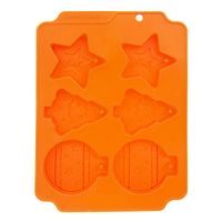 Forma silikon Vánoce ozdoby 6 oranžová
