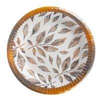 PROCOS TALÍŘKY PAPÍROVÉ ŠEDÉ VĚTVIČKY 8KS, 20CM_hamashop