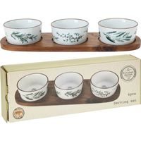 EXCELLENT HOUSEWARE Sada misek na pochutiny servírovací s tácem 4 ks KO-210000920