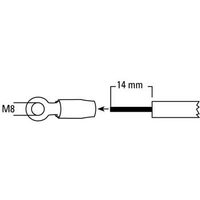 Hama ring cable capsule, 25 mm˛, M8, 2 Pcs