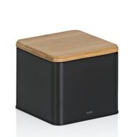 KELA Úložná dóza Kiril kovová černá 11,5x11,5x9,5cm 800,0ml KL-17887