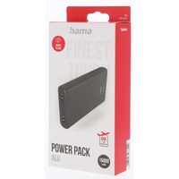 Hama Fabric 10, powerbank, 10000 mAh, 3 A, 2 výstupy: USB-C, USB-A, textilní provedení, zelená