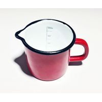 hrnek d10cm HL s výlevkou, měrka uvnitř, smalt, mix barev