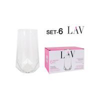 sklen. 460ml, 6ks, VALERIA, voda pivo