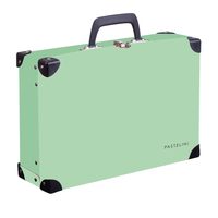 Kufřík lamino hranatý okovaný PASTELINI zelená