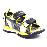 GEOX sandále J BOREALIS BOY DENIM NAVY/LIME