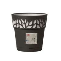 květ. d15xh15cm GRAFIT/šedá CLOE+miska