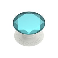 PopSockets PopGrip Gen.2, Metalic Diamond Aquarius Blue, 3D diamant tyrkysový, hliníkový