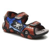 Detská letná obuv GEOX J SANDAL ANDROID BOY FLUO YELLOW/ROYAL