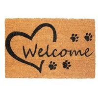 rohož 60x40cm WELCOME srdce, kokos