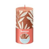 Bolsius SVÍČKA RUSTIK 130/68 BARVA/MOTIV KORÁLOVÁ/ŠALVĚJ_hamashop