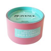 Provence SVÍČKA VE SKLE RŮŽOVÁ/TYRKYS 10,9X8CM 292G_hamashop