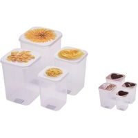 dóza sada 4ks, 3,1l+2,1l+1,4l+0,9l, 2druhy, víčko-potisk, plast