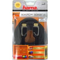 Hama HDMI kabel vidlice-vidlice, otočné vidlice (2 osy), pozlacený, 3*, 3 m