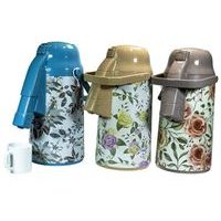 termokonvice 3,0l pump.KVĚTY, dlouhý krk, 3DEK., sklo/kov