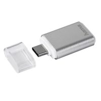 Hama čtečka karet USB 3.1 typ C, OTG , microSD, stříbrná
