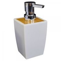 dávkovač 0,37l mýdla, VALENCIA 7,2x7,2x19,6cm, ABS plast+bamb.
