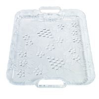 podnos 29x23x3cm KRYSTAL, brus, transp.plast