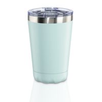 Xavax To Go, tepelněizolační hrnek s 360° otvorem na pití, 400 ml, pastelově modrý