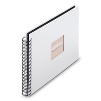 Hama album klasické spirálové FINE ART 28x24 cm, 50 stran, bílá, černé listy