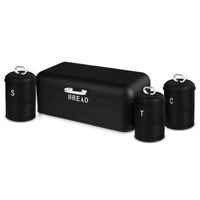 BERLINGERHAUS Chlebovka a dóza na potraviny sada 4 ks Matte Black Collection BH-6754