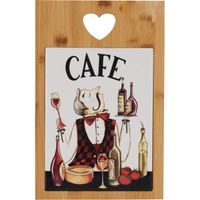 EXCELLENT HOUSEWARE Sevírovací prkénko s keramickou kachlí CAFE KO-280000130cafe