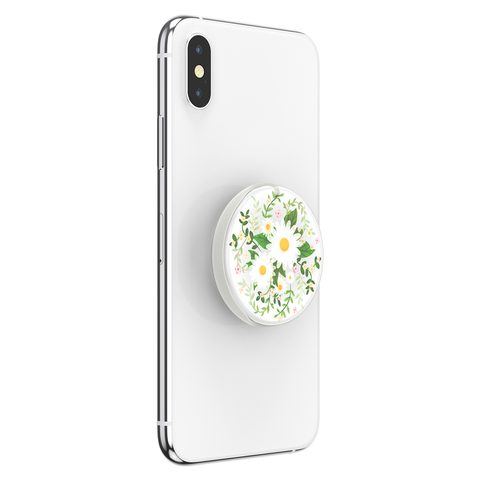 POPSOCKETS POPGRIP GEN.2, POPMIRROR MIDSUMMER, SO ZRKADIELKOM, BÍLÝ S KVÍTKY