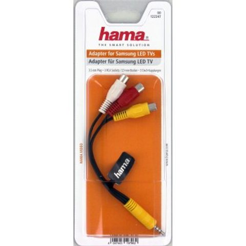 HAMA ADAPTER FOR SAMSUNG, 3.5 MM JACK PLUG - 3 RCA SOCKETS