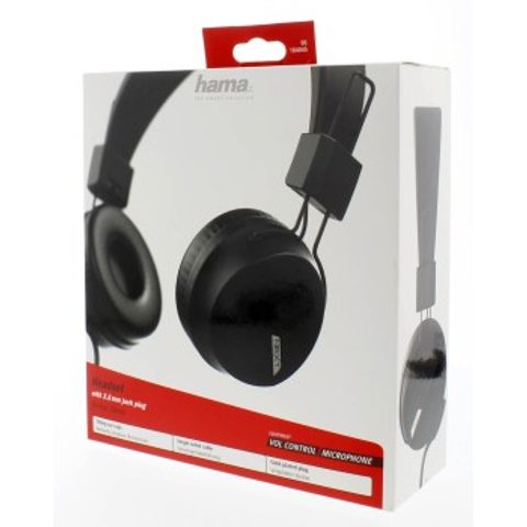HAMA ON-EAR SLUCHÁTKA S MIKROFONEM NEXT, ČERNÁ