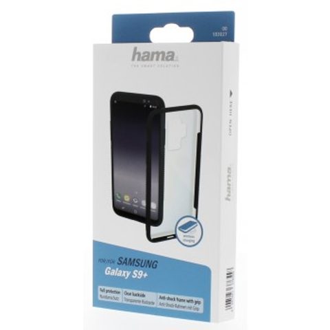 HAMA FRAME COVER FOR SAMSUNG GALAXY S9+, TRANSPARENT/BLACK