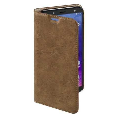 HAMA GUARD CASE BOOKLET FOR SAMSUNG GALAXY J6+, BROWN