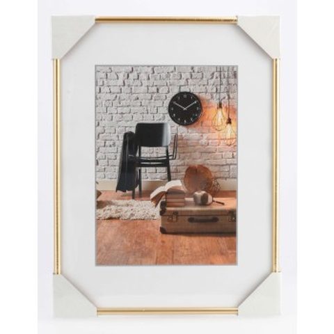 HAMA RÁMEČEK PLASTOVÝ SEVILLA, ZLATÁ, 29,7X42 CM, PRŮHLEDNÝ PLAST